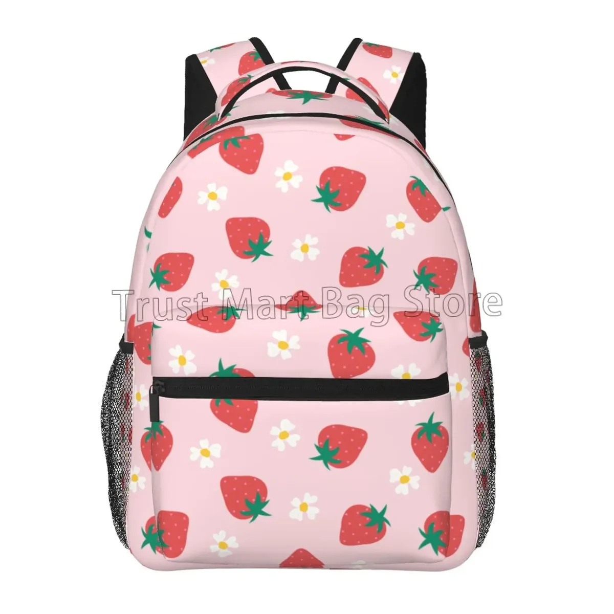 sac à dos pour ordinateur portable fraise pour femmes filles travail scolaire voyage d'affaires sacs à dos d'ordinateur collège bookbag adapté pour ordinateur portable 15.6 pouces