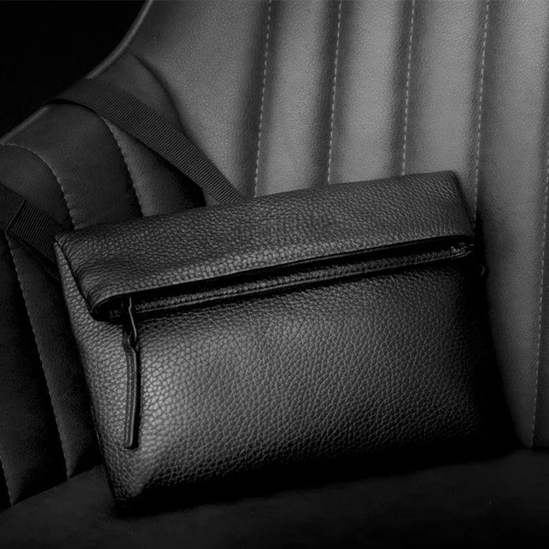sac bandoulière mini pour homme en pu pleine fleur de haute qualité, poids minimal 28g, modèle 153