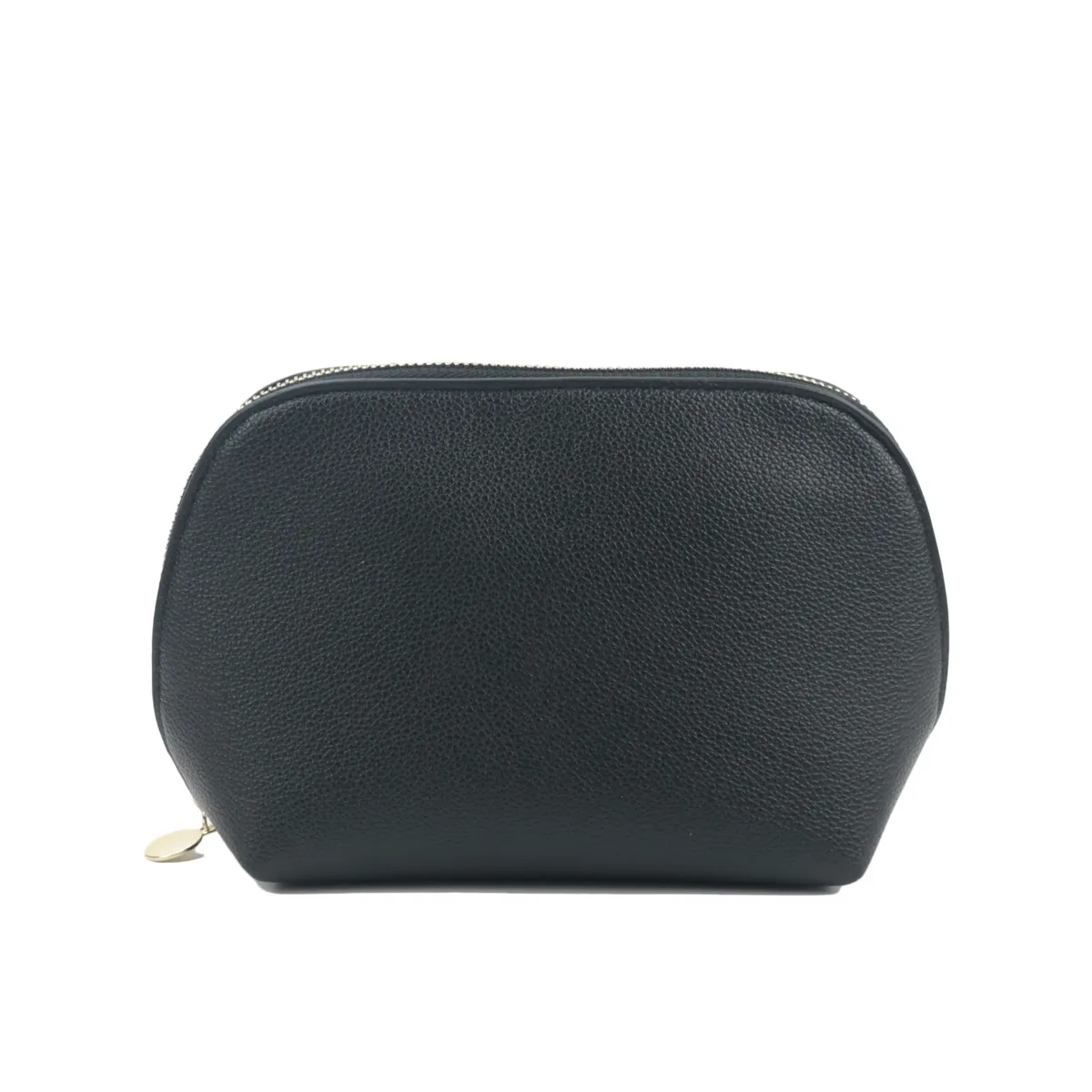 sac de rangement de cosmétiques en cuir pu avec lettres personnalisées, sac de maquillage de couleur unie d'atmosphère simple classique, sac de lavage avancé à fermeture éclair