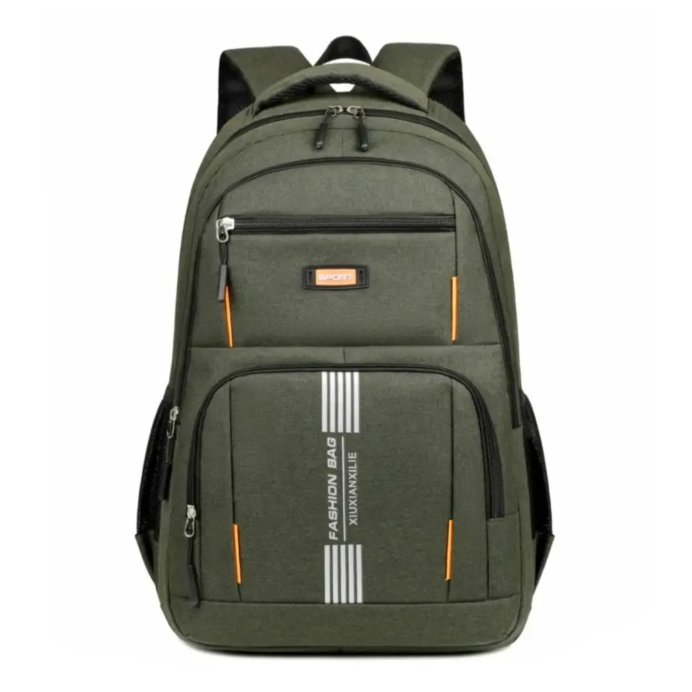 sac à dos multi-couches de style neutre avec poches superposées, sac à dos décontracté pour les voyages d'affaires, sac pour ordinateur portable, imperméable