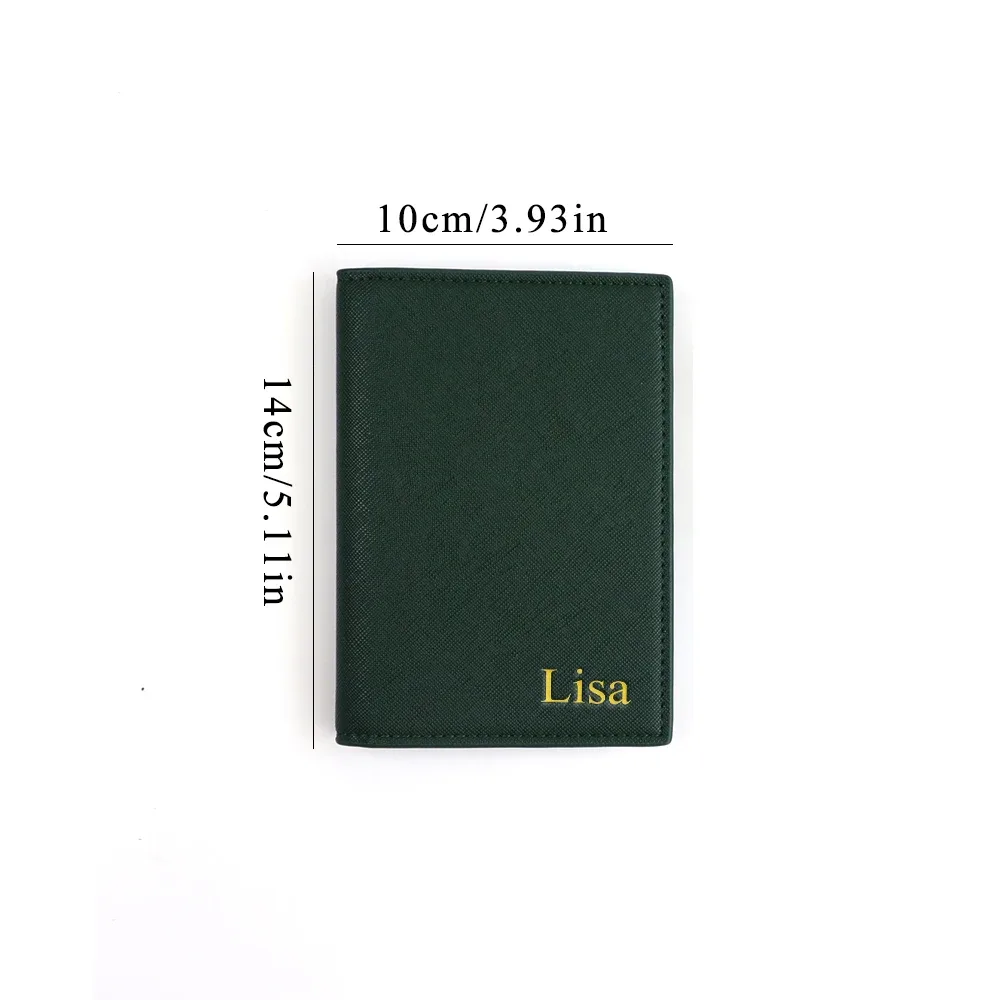 porte-passeport personnalisé en cuir pu avec étui de protection pour carte d'identité, pochette de rangement pour monnaie et cartes bancaires, sac de voyage pour passeport