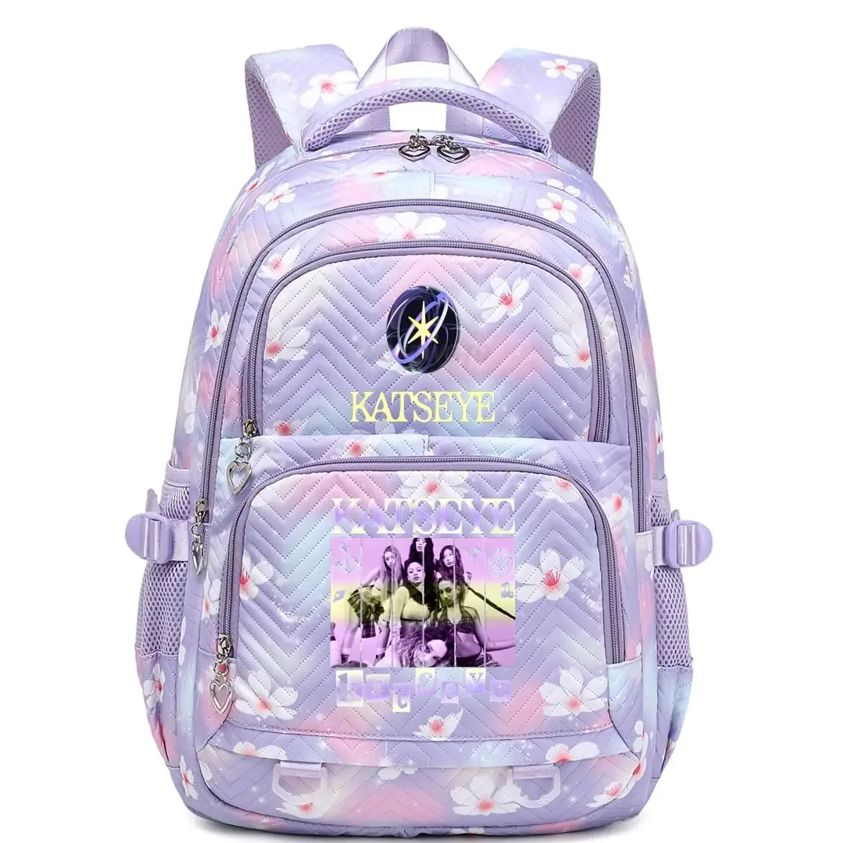 sacs à dos katseye de style esthétique pour filles, mode kpop, groupe de filles katseye, sac à dos coréen ulzzang, sac à dos imperméable pour ordinateur portable