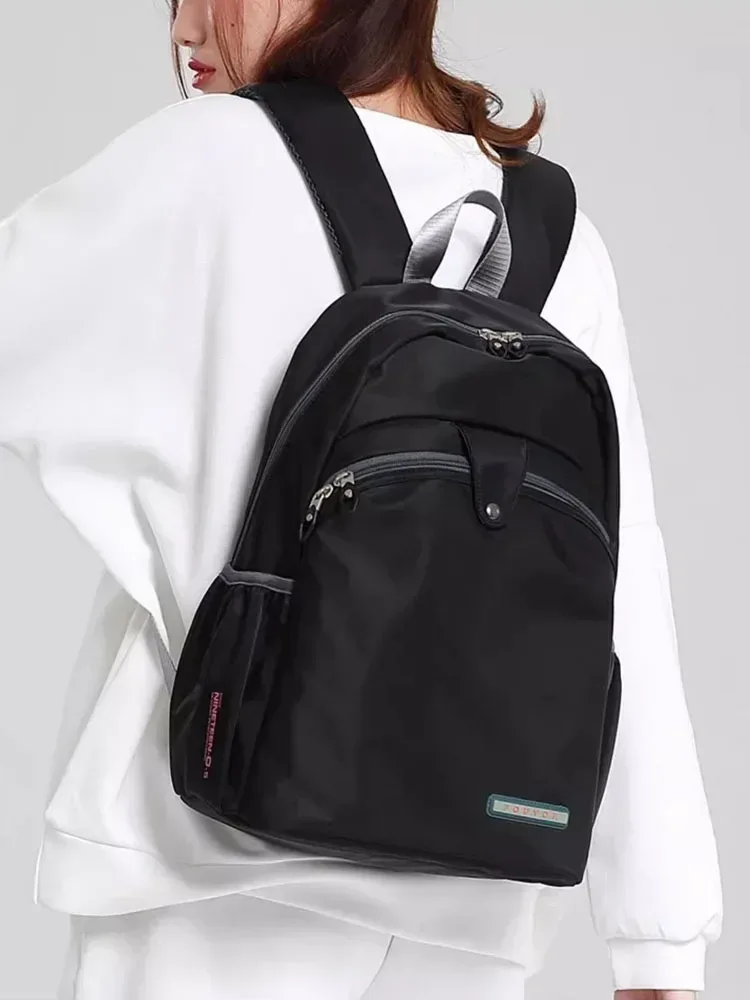 foueissac à dos en toile de nylon imperméable pour femme, sac d'école de voyage, sac de sport décontracté, grande capacité, mode, filles, 2587-11