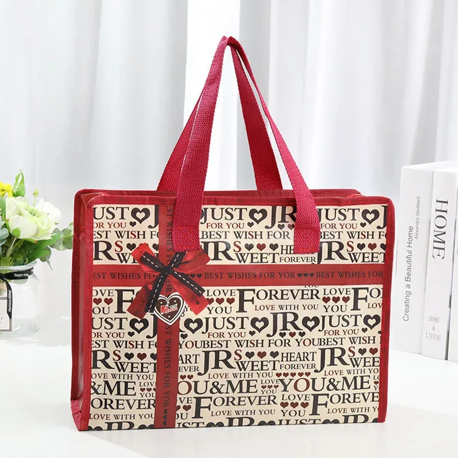 sac de shopping de grande capacité, étanche, réutilisable, pliable, pochette de rangement non tissée, sac à main à bandoulière imprimé floral