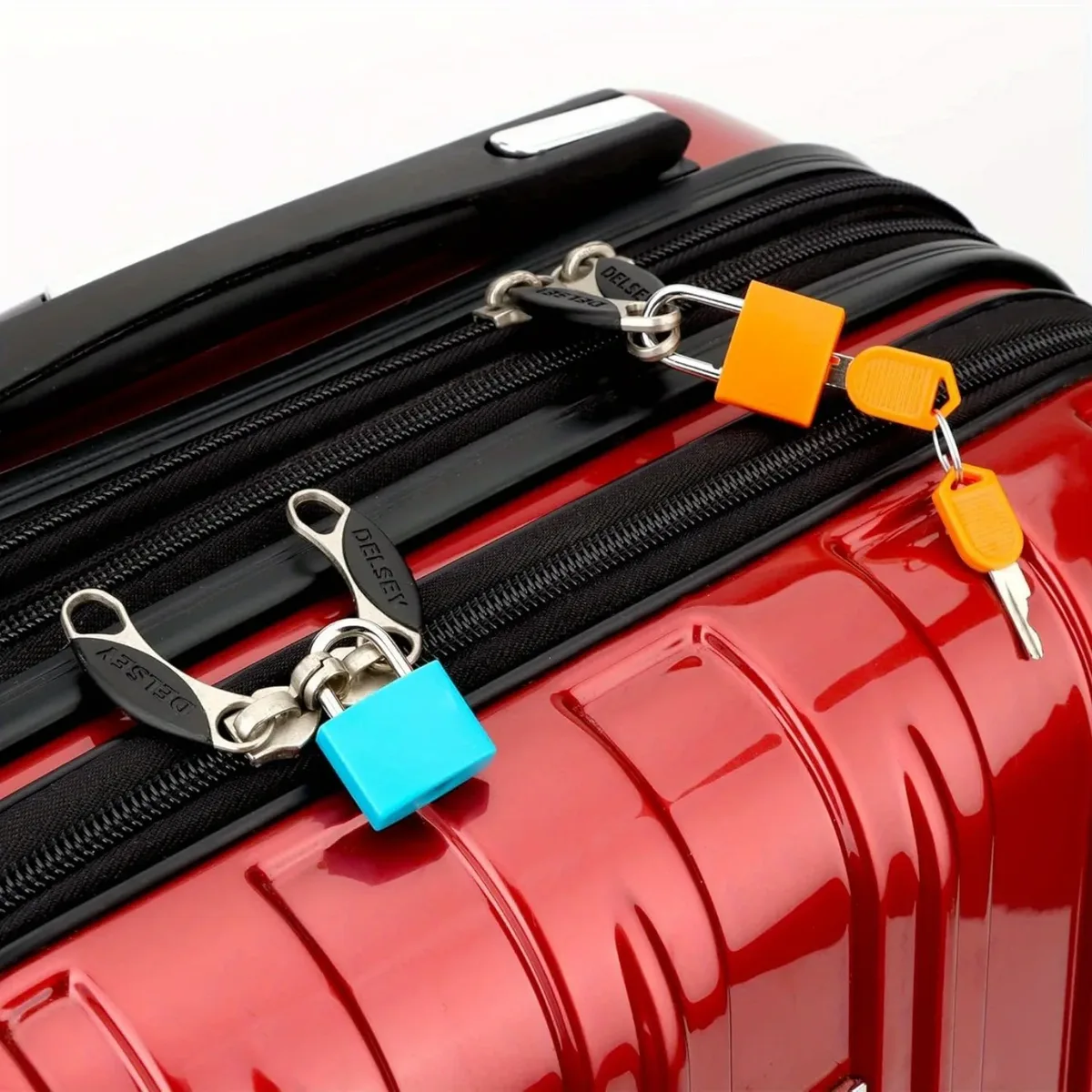 lot de 6 petits cadenas robustes avec 2 clés pour valise, serrure antivol pour tiroir, agenda, étui en plastique coloré