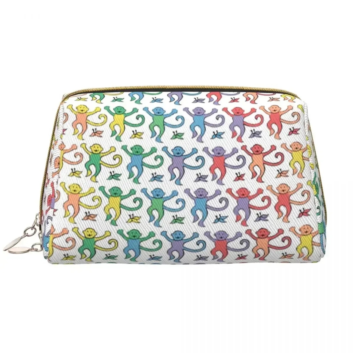 sac à cosmétiques de voyage personnalisé pour femme, rouleau preppy, singes, lapin, trousse de toilette et de maquillage, trousse de rangement de beauté pour dames