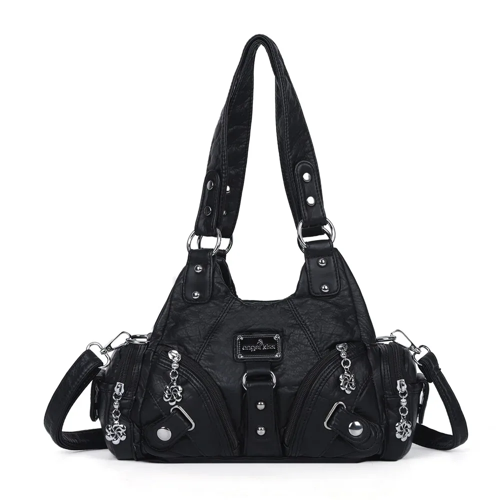 sac à bandoulière vintage y2k à imprimé léopard, sac à main en similicuir de style grunge des débuts des années 2000, sac hobo rétro punk