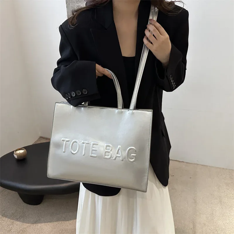 sacs fourre-tout vintage simples en cuir pu pour femmes, sacs à bandoulière simples à la mode décontractée, sac à main pour le travail et le shopping