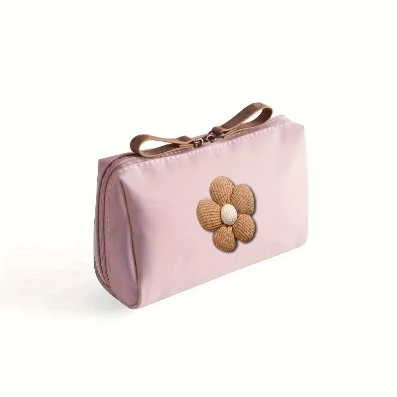 pochette à cosmétiques à fleurs, 1 pièce, sac de rangement de maquillage portable léger, étui de maquillage féminin, pochette de rangement, sac à cosmétiques pour voyage