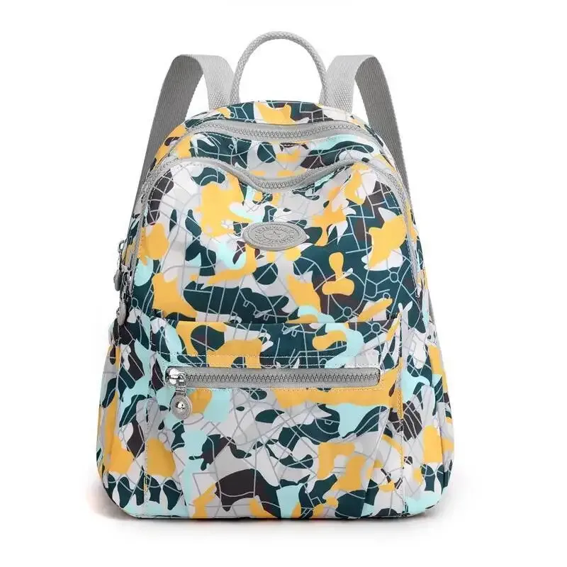 lettre imprimée ultra-léger décontracté petits sacs à bandoulière doubles plus récent mignon sac à dos pour femmes style coréen simple sac de banlieue en nylon