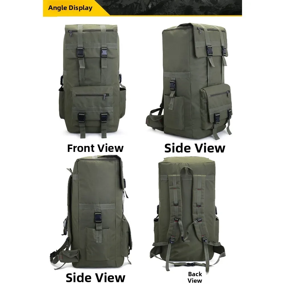 sac à dos de voyage unisexe grande capacité 120l en tissu oxford, style urbain simple pour sports de plein air, sac de randonnée avec bretelles ergonomiques