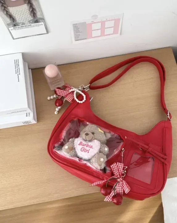 y2k harajuku sac à bandoulière femmes coréen transparent ita sac école sac à bandoulière femme japonais concepteur preppy sac à main sac à main