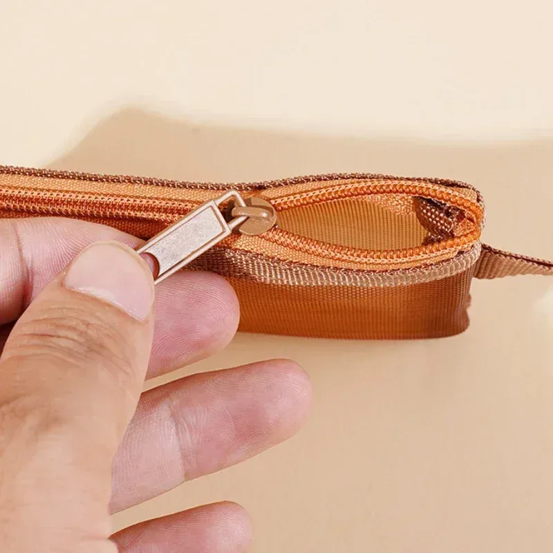 petit sac carré de couleur unie pour pièces de monnaie, maille en nylon, rouge à lèvres, clé, écouteurs, support organisateur, bus, banque, carte d'identité, cartes de crédit, pochette de rangement