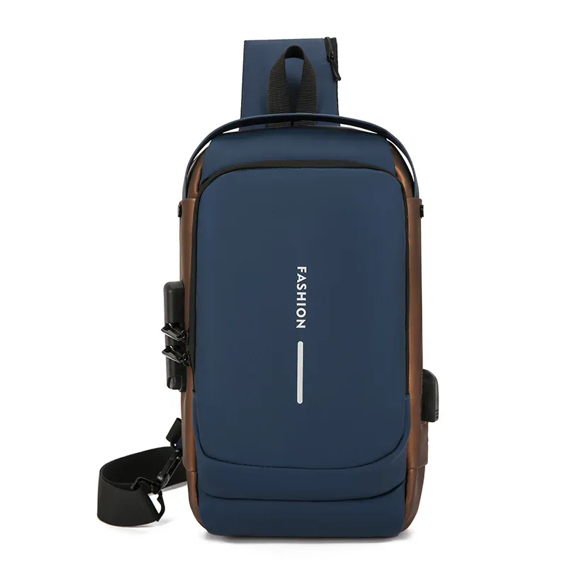 sac à dos de sport pour homme, sac de poitrine décontracté pour voyage, sac de cyclisme antivol, sac banane de course à bandoulière unique