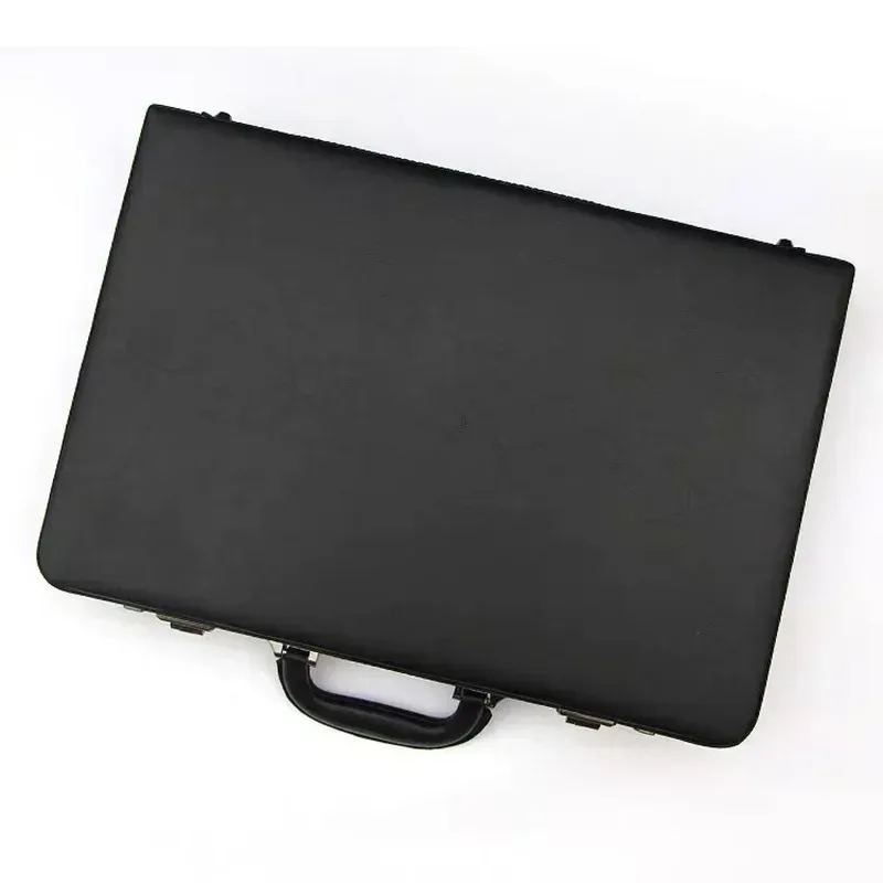 porte documents cuir blanc gris loose 17 pouces poignée loquet valise rectangulaire trousse affaires pods compact cuirs polyester pu