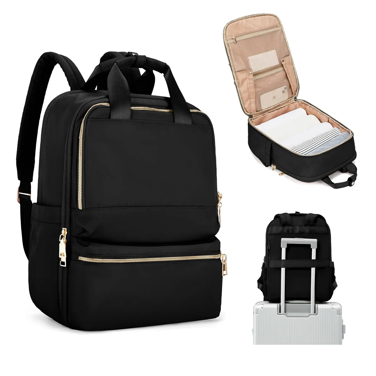 sac à dos pour femmes marque de luxe sacs à dos d'ordinateur portable d'université de grande capacité, sacs à main élégants de travail, sac à dos de voyage de cabine de vol pour hommes