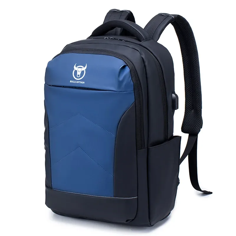 bullcaptain-sac à dos multifonction pour homme, chargement usb, mode business, décontracté, voyage, antivol, étanche, ordinateur portable 15.6 pouces