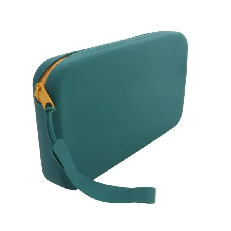 nouveau sac de rangement cosmétique en silicone, pochette de maquillage pour toilettes