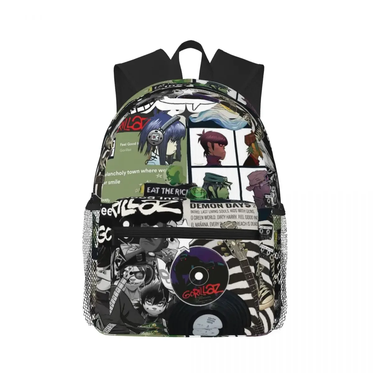 bande de musique gorillaz étudiant sac à dos sac d'école randonnée voyage sac à dos pour garçons filles bookbag sacs à bandoulière