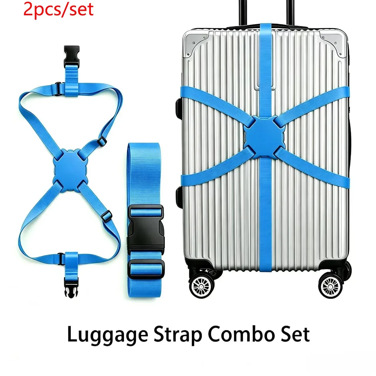ceinture protection bagage polyester longueur réglable vert kaki rouge rose voyage affaires sécurité transport universel