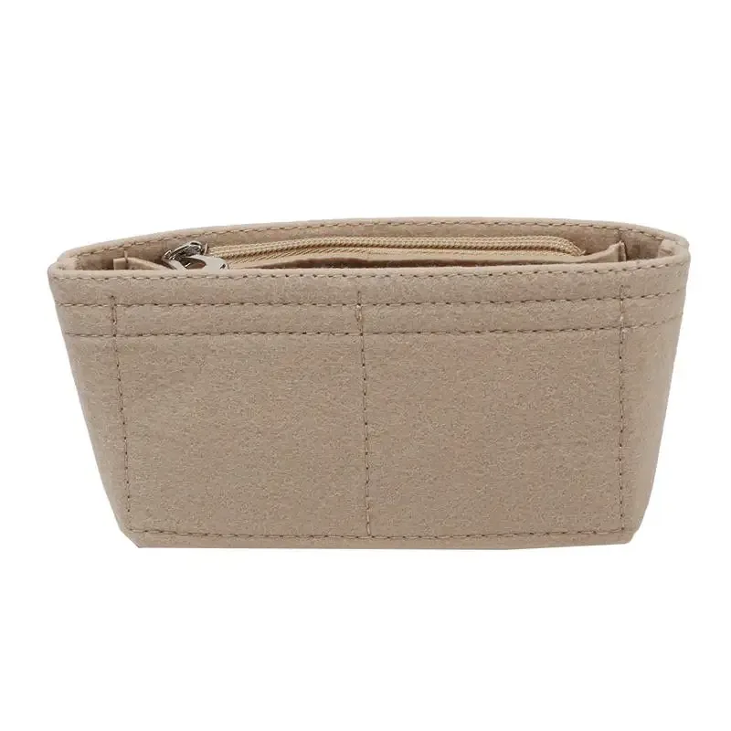 organisateur voyage tissu feutre non tissé multicouleurs compartiments poignée glissière maquillage sacs cosmétiques accessoires femmes