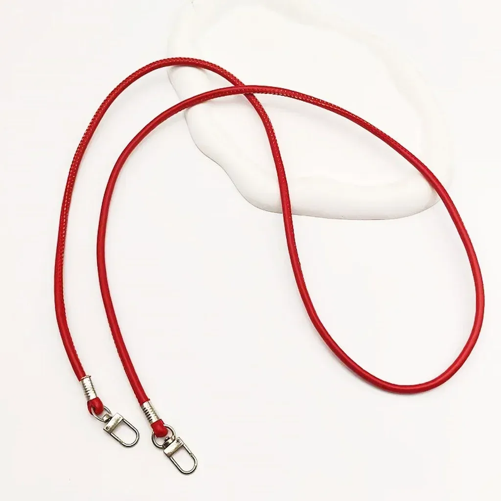 nouvelle sangle de remplacement fine et ronde en cuir pu, couleur unie, pour sac bandoulière ou croisé, longue de 120 cm, accessoire cordon de téléphone