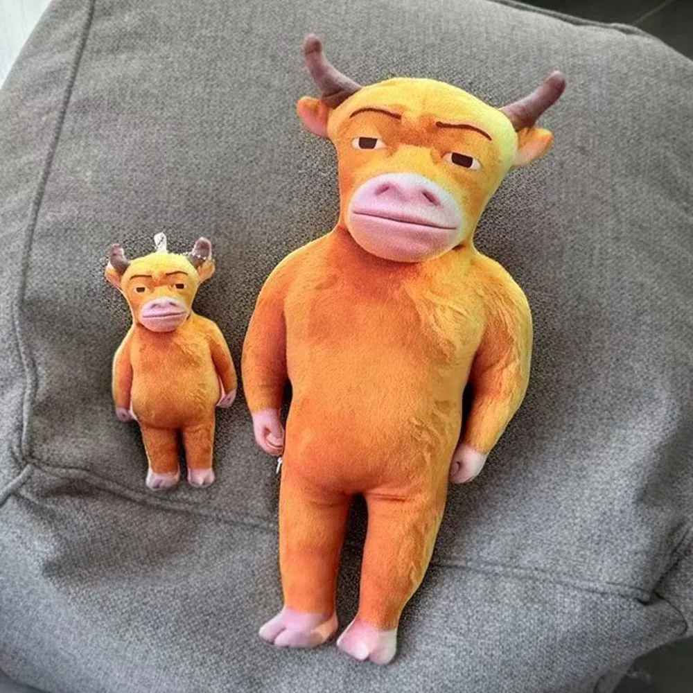 porte-clés pendentif en peluche niu lai, jouet abstrait de dessin animé pour la décoration de sacs à dos, objet de décoration de bureau anti-stress, cadeau de collection