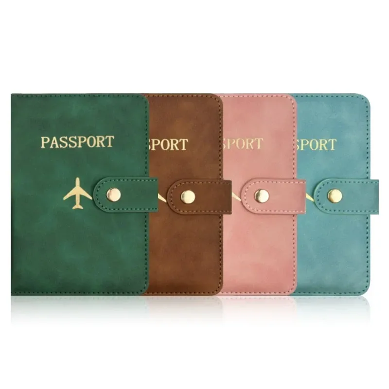 porte-passeport en cuir pu imprimé avion pour hommes et femmes avec poche zippée et emplacement pour carte sim, portefeuille pour documents de voyage