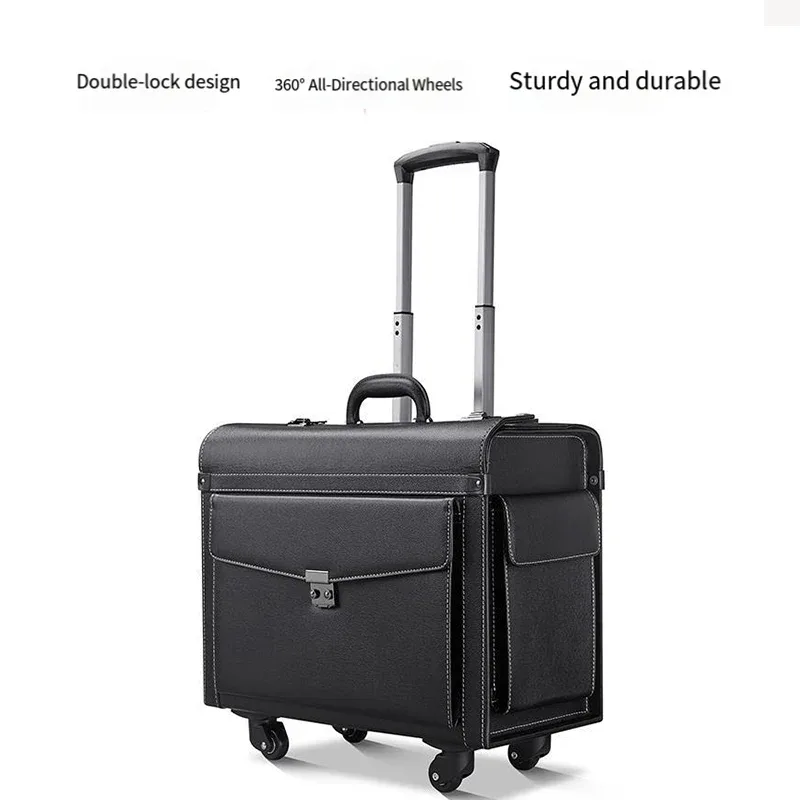 valise pilote, mallette de voyage pour agents de bord, bagages pour présents de train, mallette à main pour avocat, boîte d'équipement, tirelire,