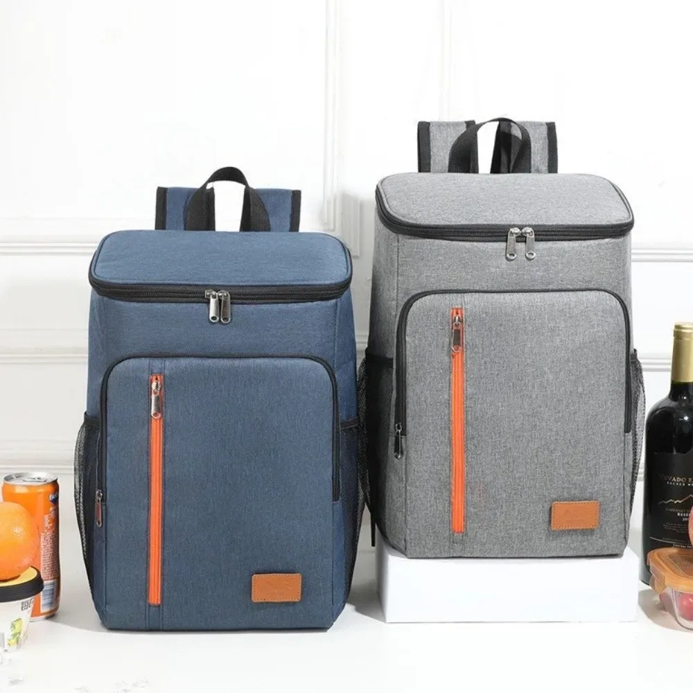 sac à dos isotherme double épaule, épais, portable, pour repas, en tissu oxford, grande capacité, sac isotherme tendance