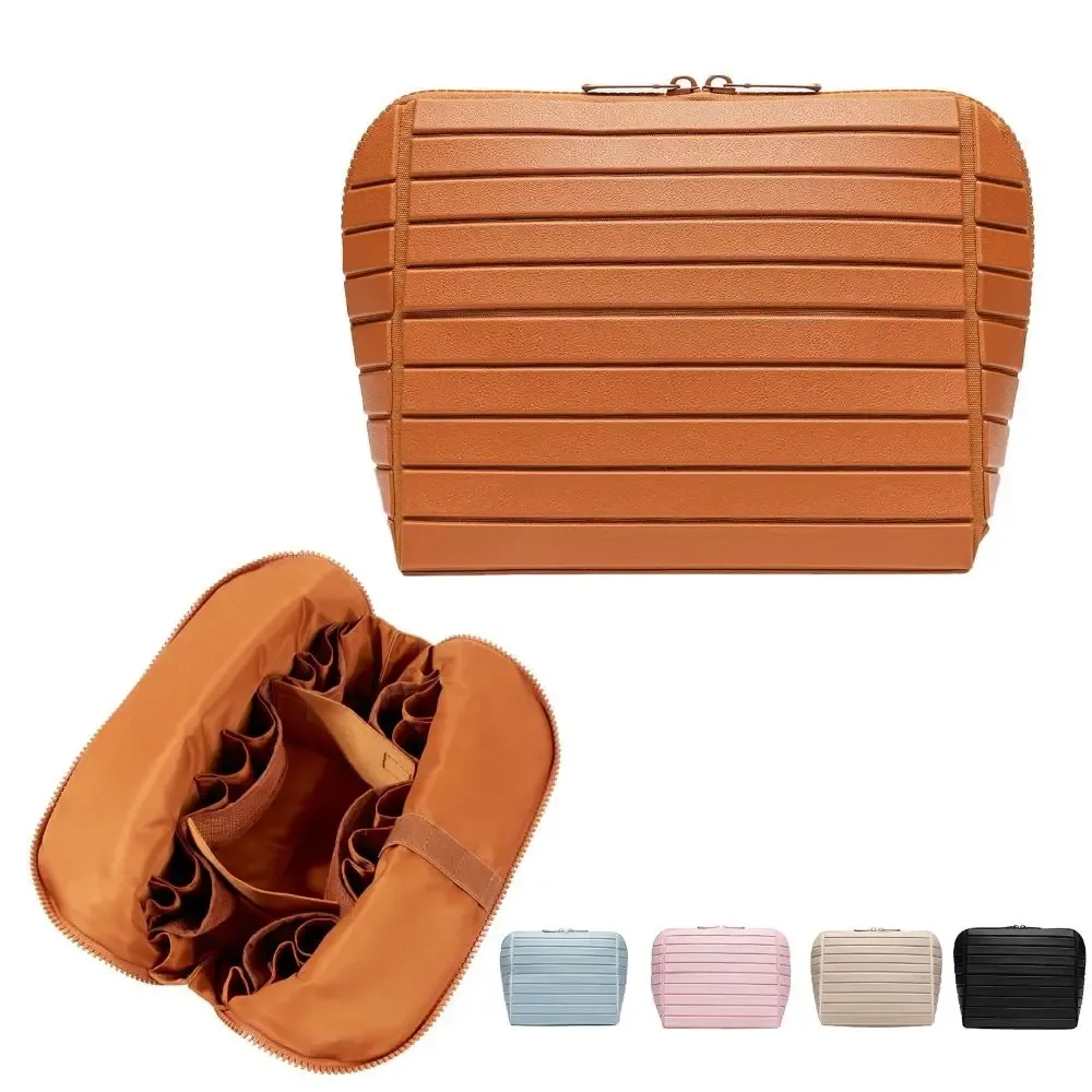 grande trousse de maquillage de voyage à grande capacité, 27 poches, séparateurs réglables, trousse de toilette portable et pratique pour femmes