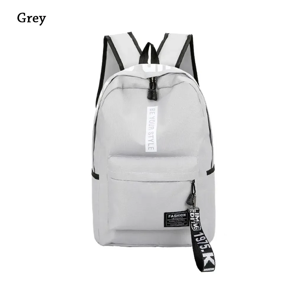 sac dos nylon unisexe noir gris rose blanc kaki vert grande capacité voyage école adolescents