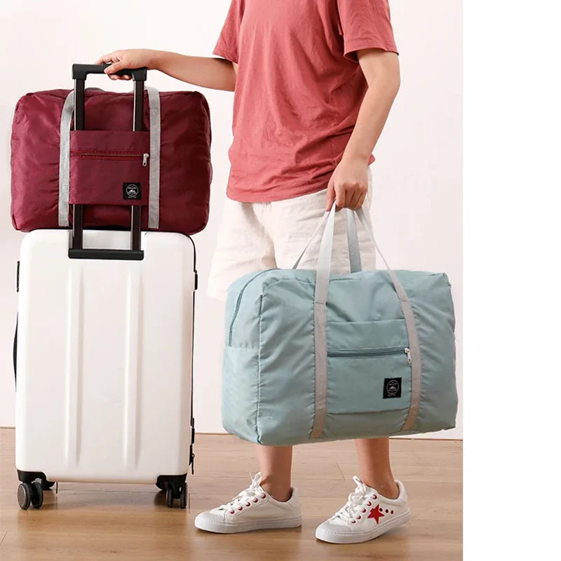 lot de 2 sacs de voyage pliables pour compagnie aériennes, sac à main pour week-end, fourre-tout d'hôpital de nuit, sac de sport pour femmes et hommes