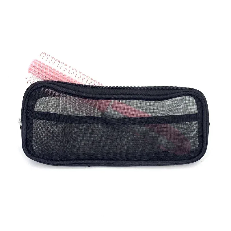 trousse de voyage pour pinceaux de maquillage, sac de rangement cosmétique et trousse de toilette pour hommes et femmes, organisateur d'outils de beauté, pochette en maille pour accessoires de lavage et de rangement