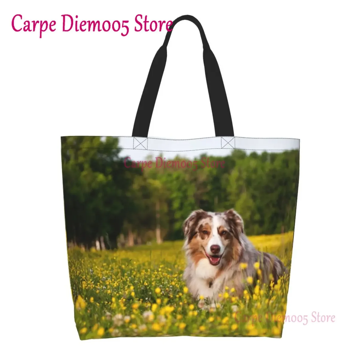 sac fourre-tout grande capacité pour dames, sac pour femmes, sacs pour contribuables australiens, troupeaux de chiens, shopping d'épicerie