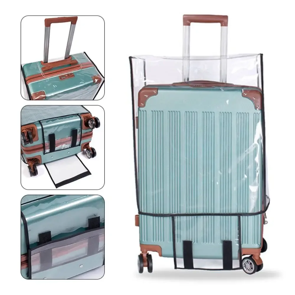 housse de protection transparente en pvc pour bagages, imperméable et anti-poussière, accessoires de voyage, protège-valises