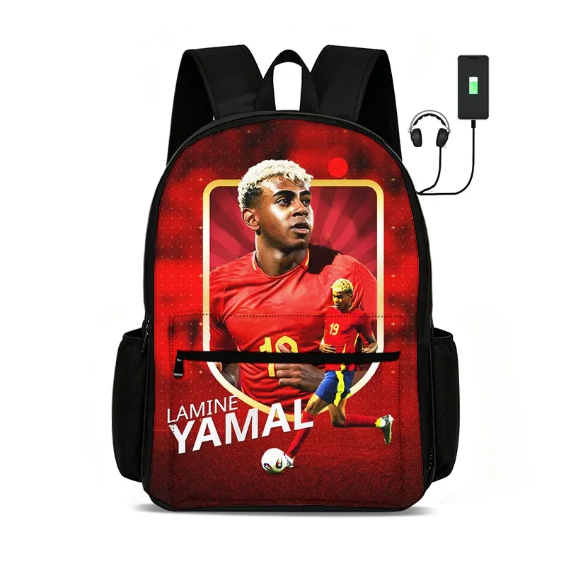 sac à dos football star l-lamin yamal, sacs d'école, de voyage, de grande capacité, sacs de sport, sacs à dos pour étudiants