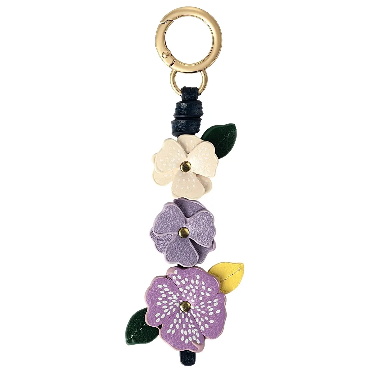 pince clef fleur noire ornementation sac main anneau métallique fermoir superieur décoration tridimensionnelle voyage femmes