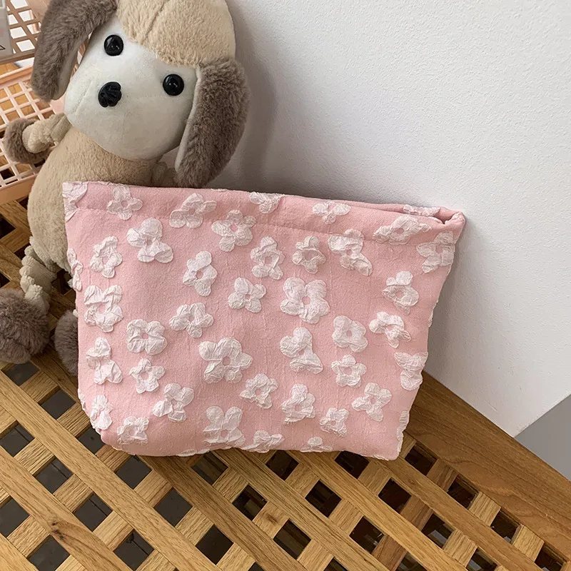 mignon floral petit frais voyage sac cosmétique femme pochette sacs de lavage mode femmes maquillage stockage trousses de toilette nécessaire