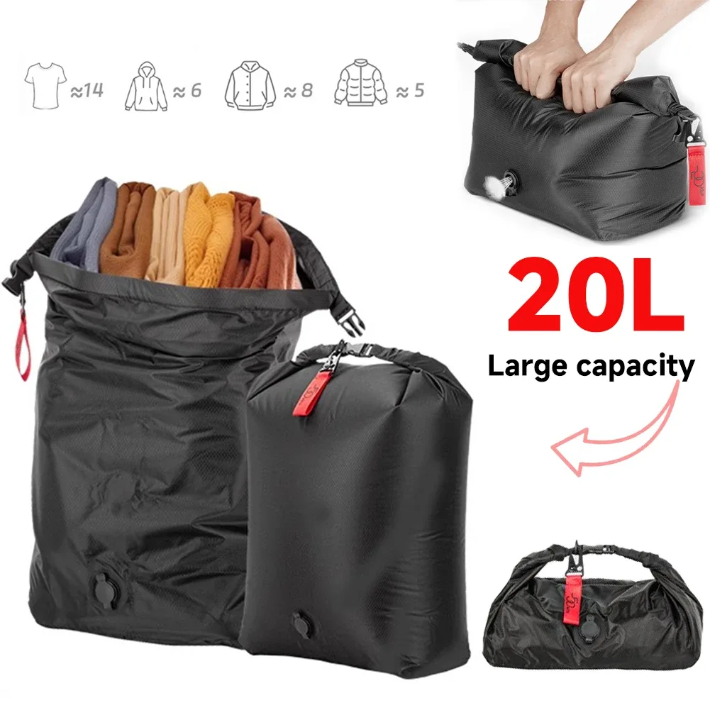 sac de rangement à compression sous vide, portable, grande capacité, étanche, sac à bagages, sac à vêtements, anti-poussière, voyage d'affaires