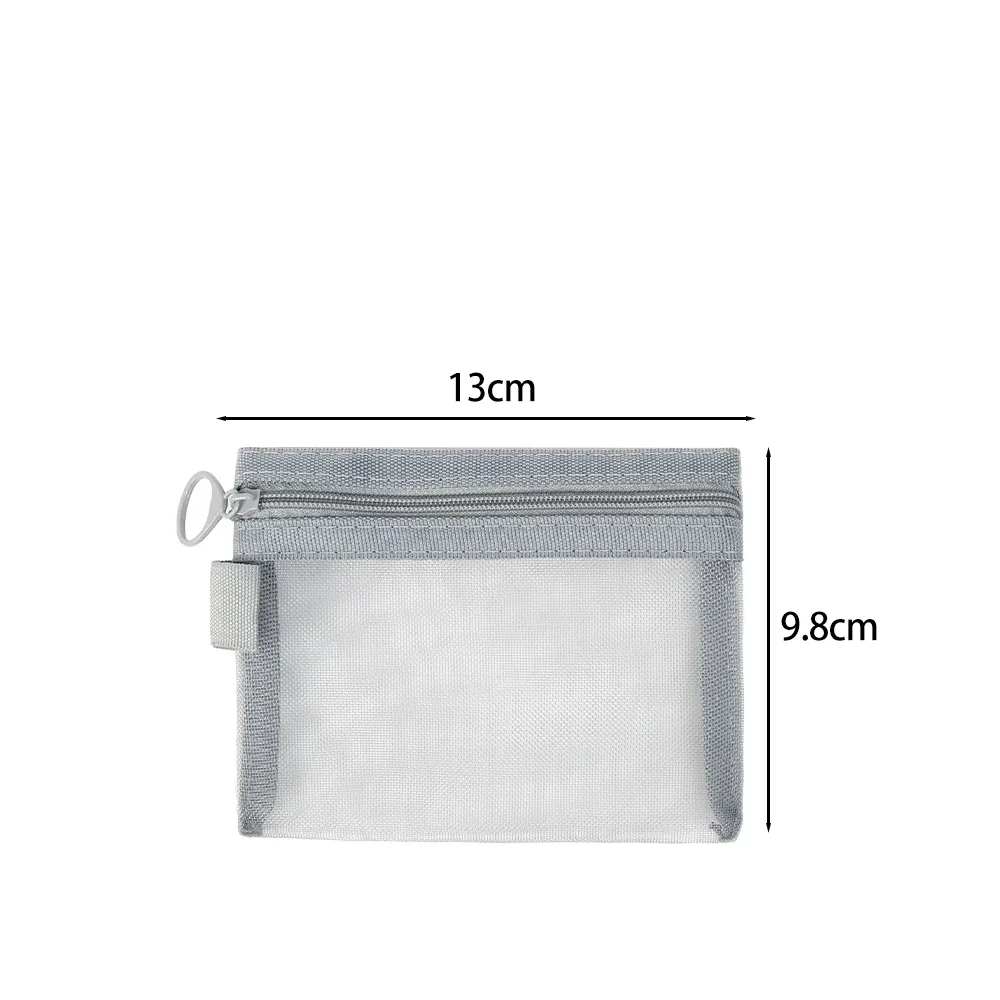 sacs à cosmétiques transparents en maille, petite et grande trousse de maquillage noire, trousse de toilette de voyage portable, trousse de rangement pour rouge à lèvres, poudres, 1 pièce, 3 pièces