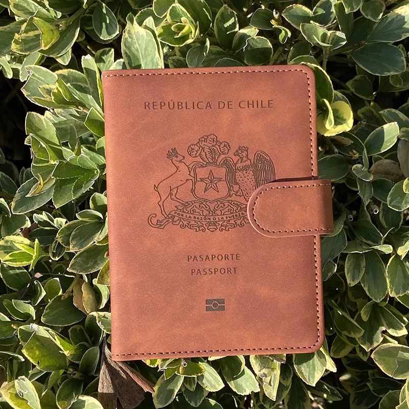 porte-passeport chilien, portefeuille de voyage, étuis en pu, fentes pour cartes multiples