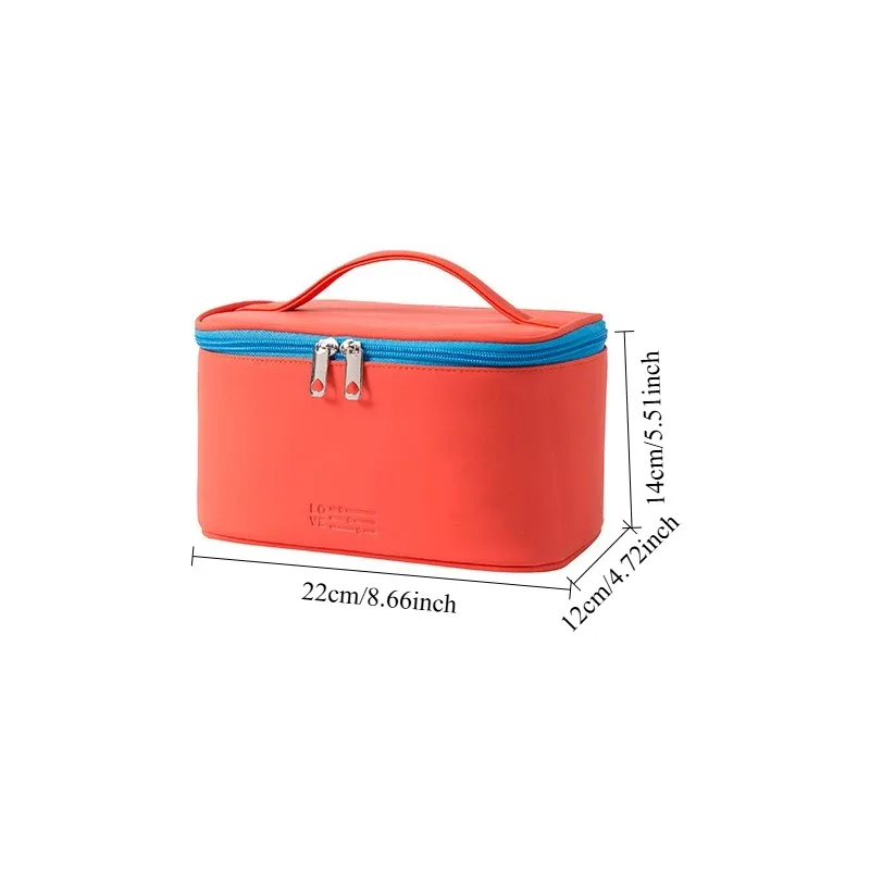 sac à cosmétiques en maille noire double couche, trousse de maquillage portable de grande capacité, pochette de rangement, trousse de toilette à fermeture éclair