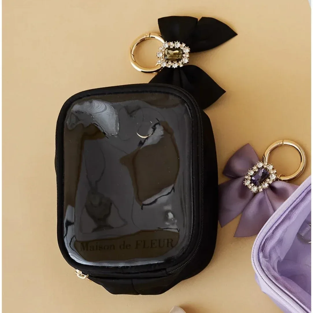 trousse de maquillage estivale pour femme, style japonais doux et mignon, fermeture éclair, nouveauté 2025, sacs de rangement suspendus macaron pour femmes