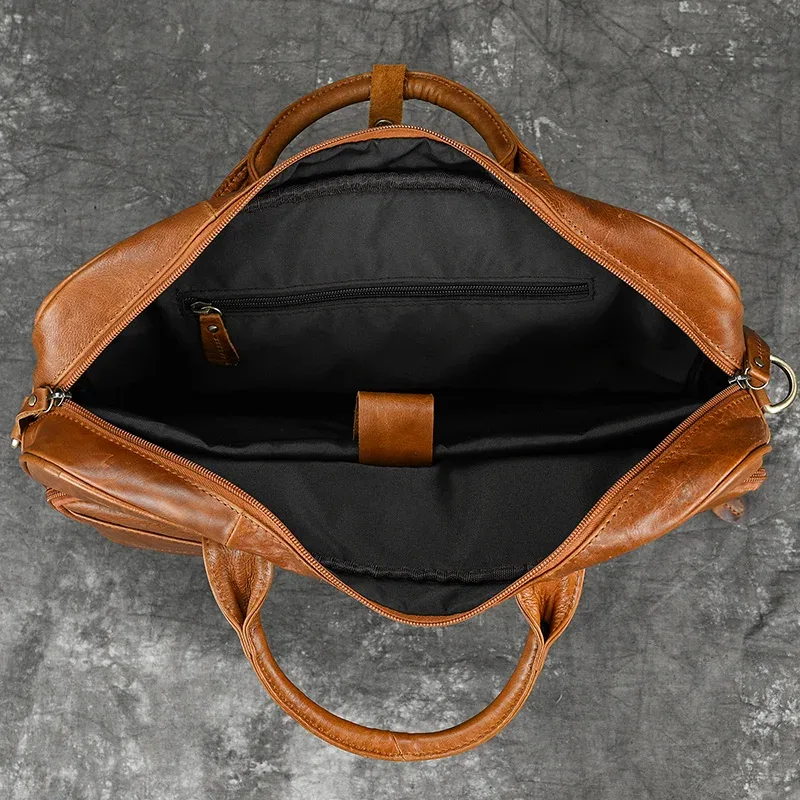 newsbirds-sac à main en cuir véritable pour hommes, sac à bandoulière messenger business, sac pour ordinateur portable 15.6 pouces, sacs à main pour hommes, couches