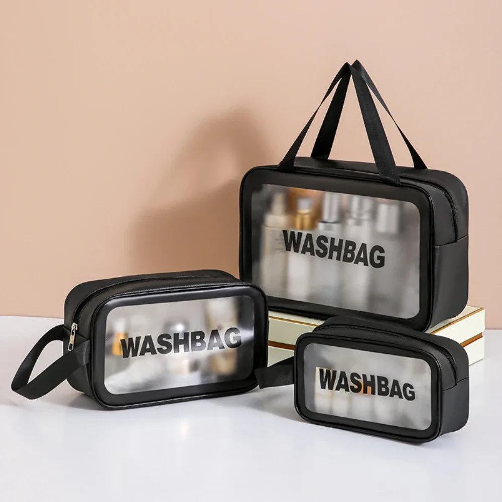 trousse de toilette de voyage, grande trousse transparente pour articles de toilette, sacs de maquillage imperméables et drainants, trousse de lavage épaissie en pvc pour femmes et hommes