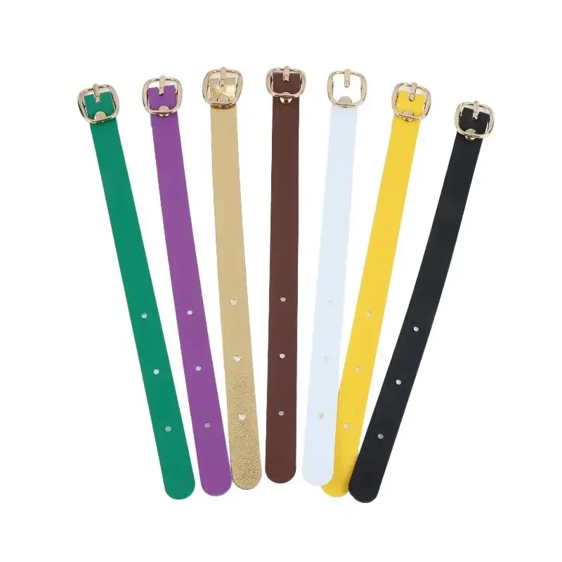 sangles d'étiquettes de bagages en pu multicolores avec boucles en alliage, étanches, ultra légères et résistantes à l'usure, idéales pour les voyages d'affaires.