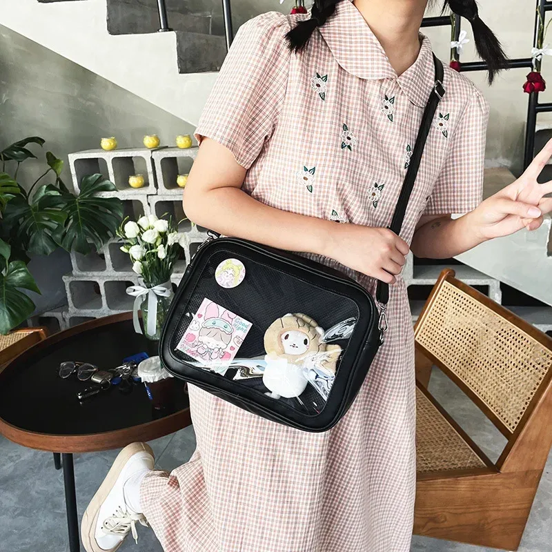 sacs à bandoulière japonais pour lycéennes, sacs à main jk en pu, itabag transparent pour femmes, nouveaux sacs ita, sac en cuir initié bolso