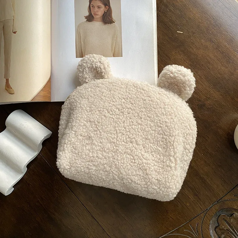 trousse de maquillage personnalisée teddy sherpa, trousse de maquillage personnalisée, sac de voyage personnalisé, cadeau de demoiselle d'honneur, souvenir de mariage gi