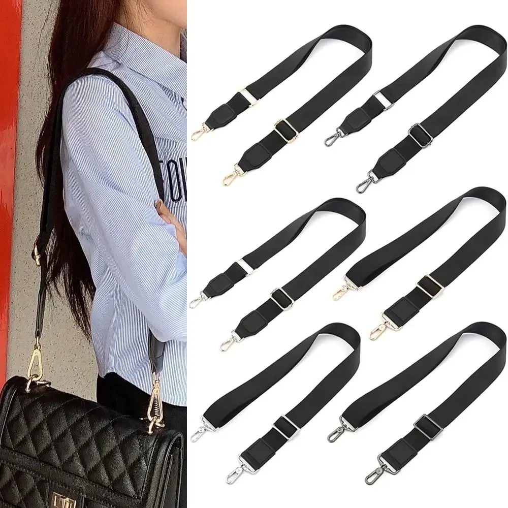 sangle de sac à main en nylon noir pour femme, poignées de remplacement réglables, ceinture amovible, poignée de sac messager, largeur de 3.8cm